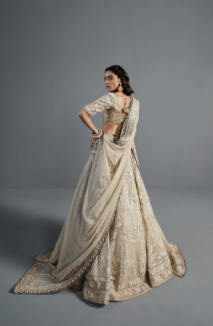 Crème Orchid - Ethereal Lehenga Choli Ensemble