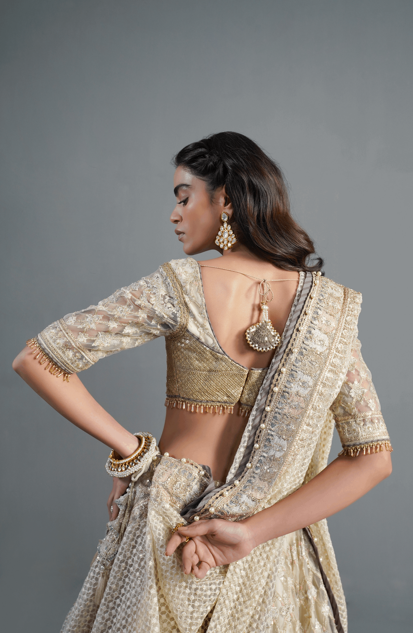 Crème Orchid - Ethereal Lehenga Choli Ensemble