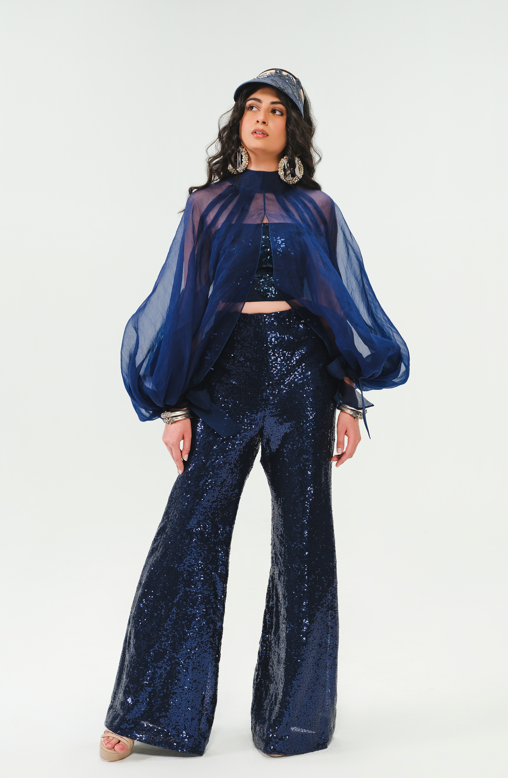 HSY | TIFI002 - Indigo Blue Jumpsuit and Jacket