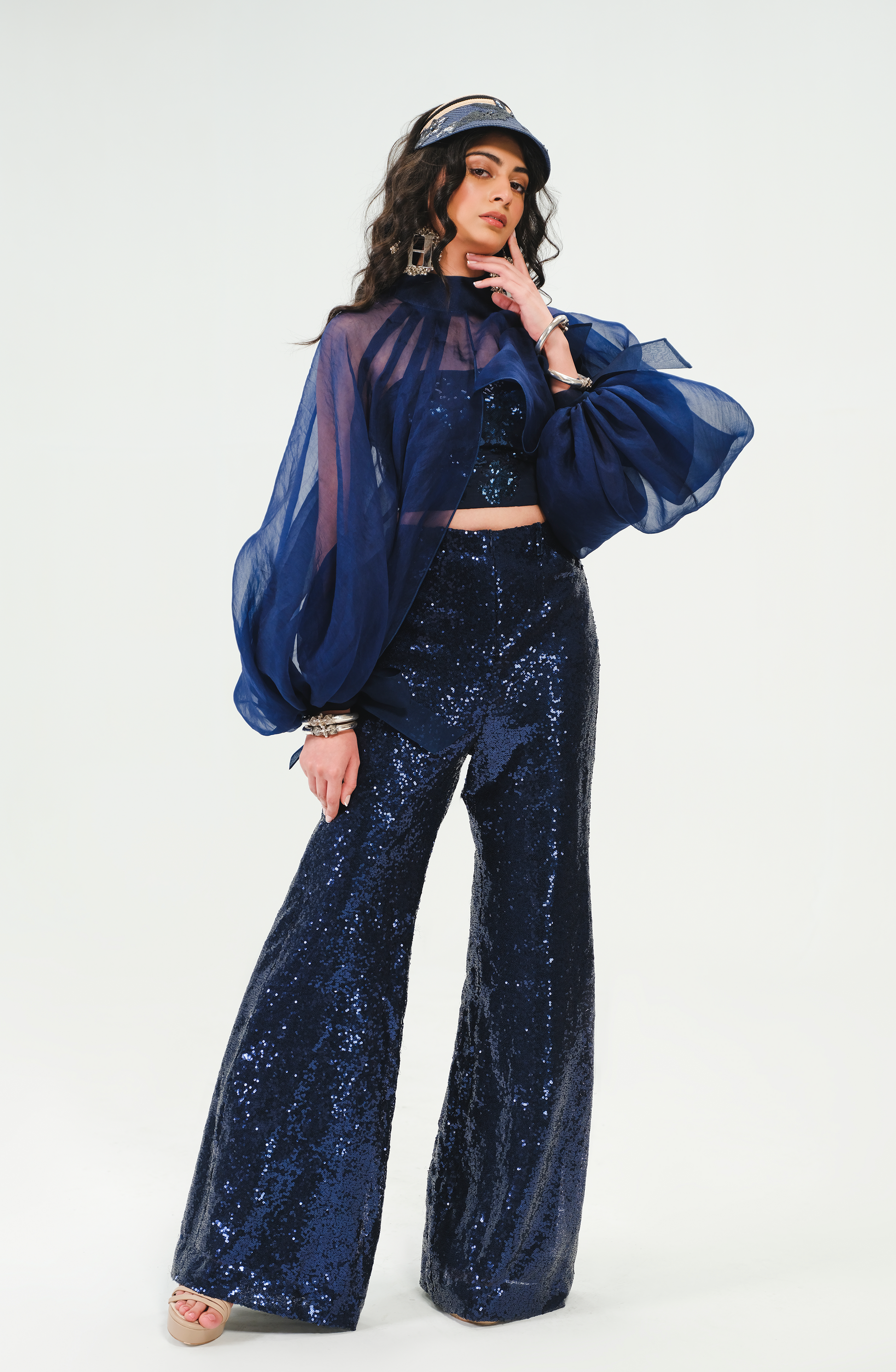 HSY | TIFI002 - Indigo Blue Jumpsuit and Jacket