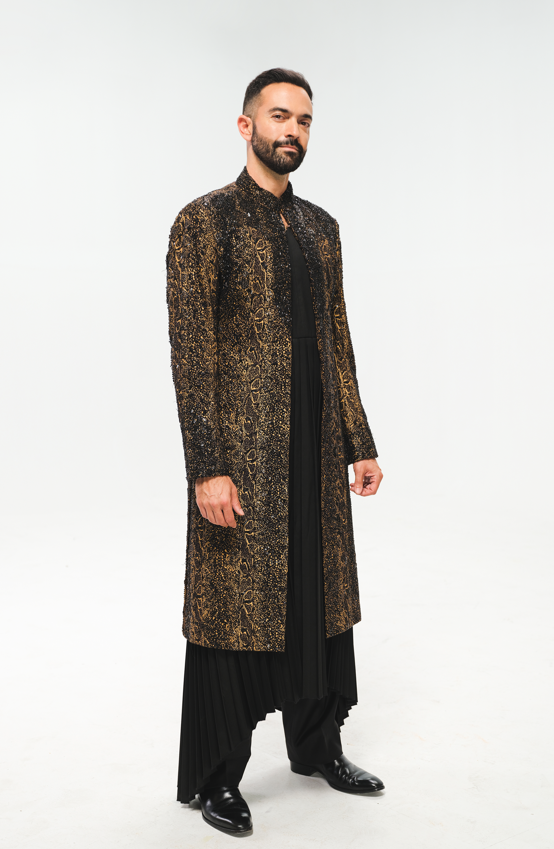 HSY Black sherwani dresses 