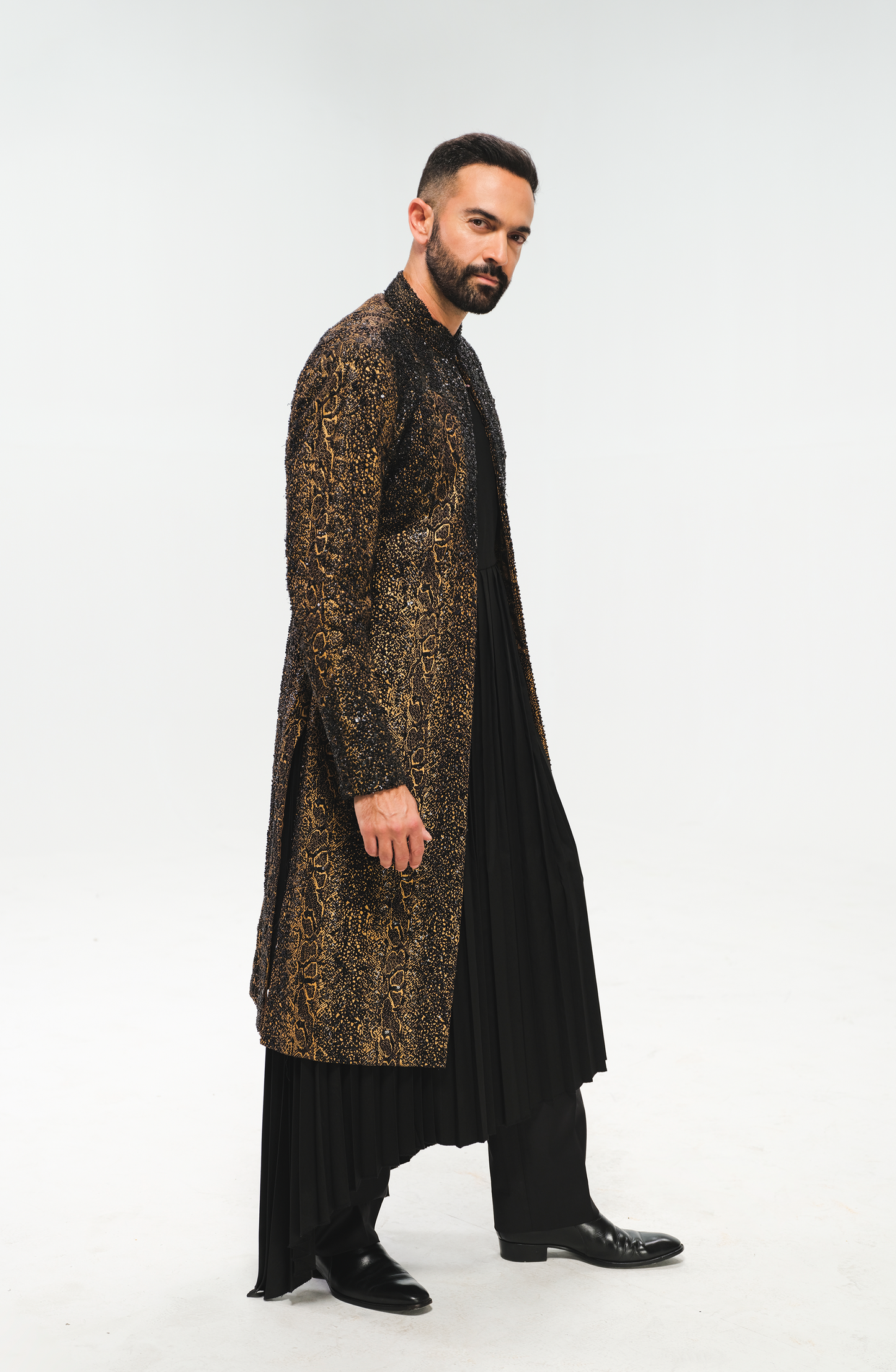 HSY Black sherwani dresses 