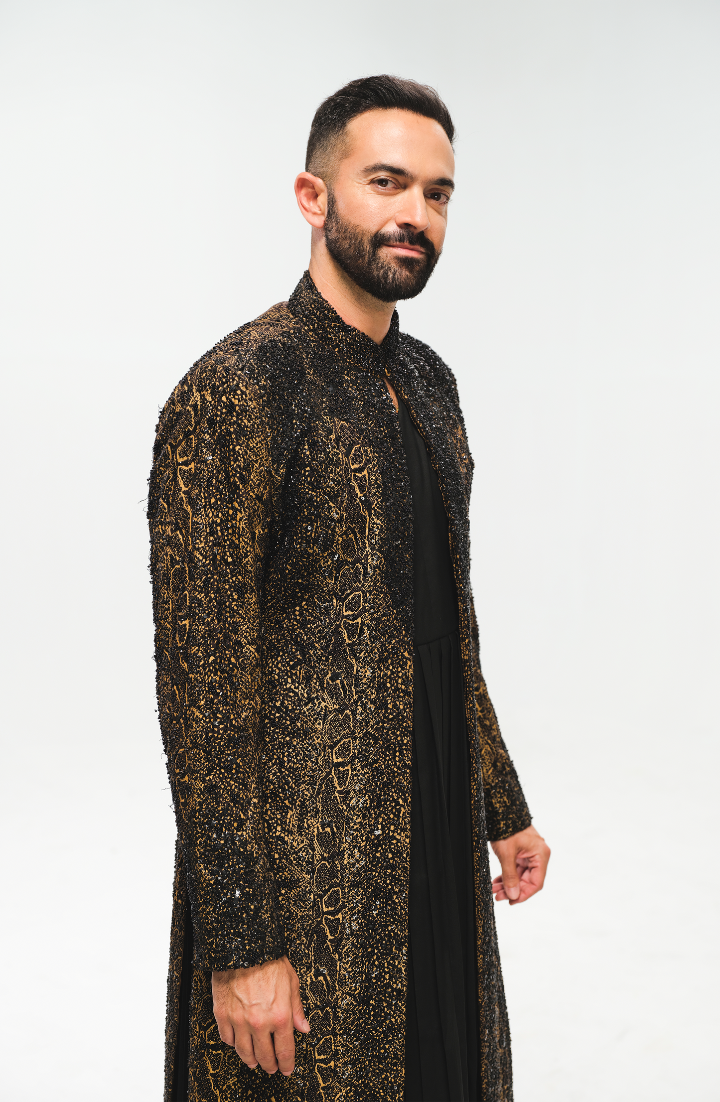 HSY Black sherwani dresses 