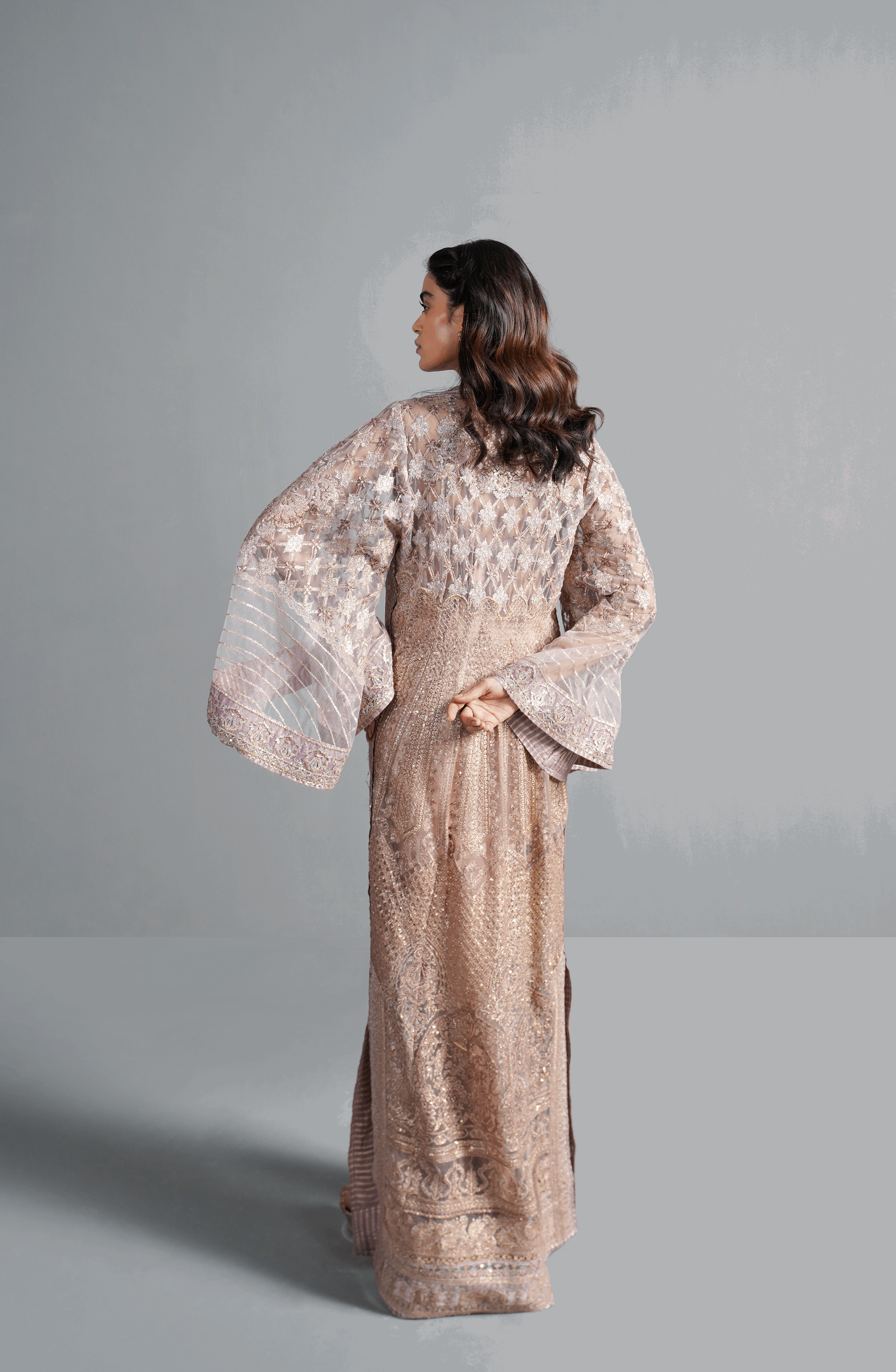 Champagne Pink - Beautiful Embroidered Ensemble