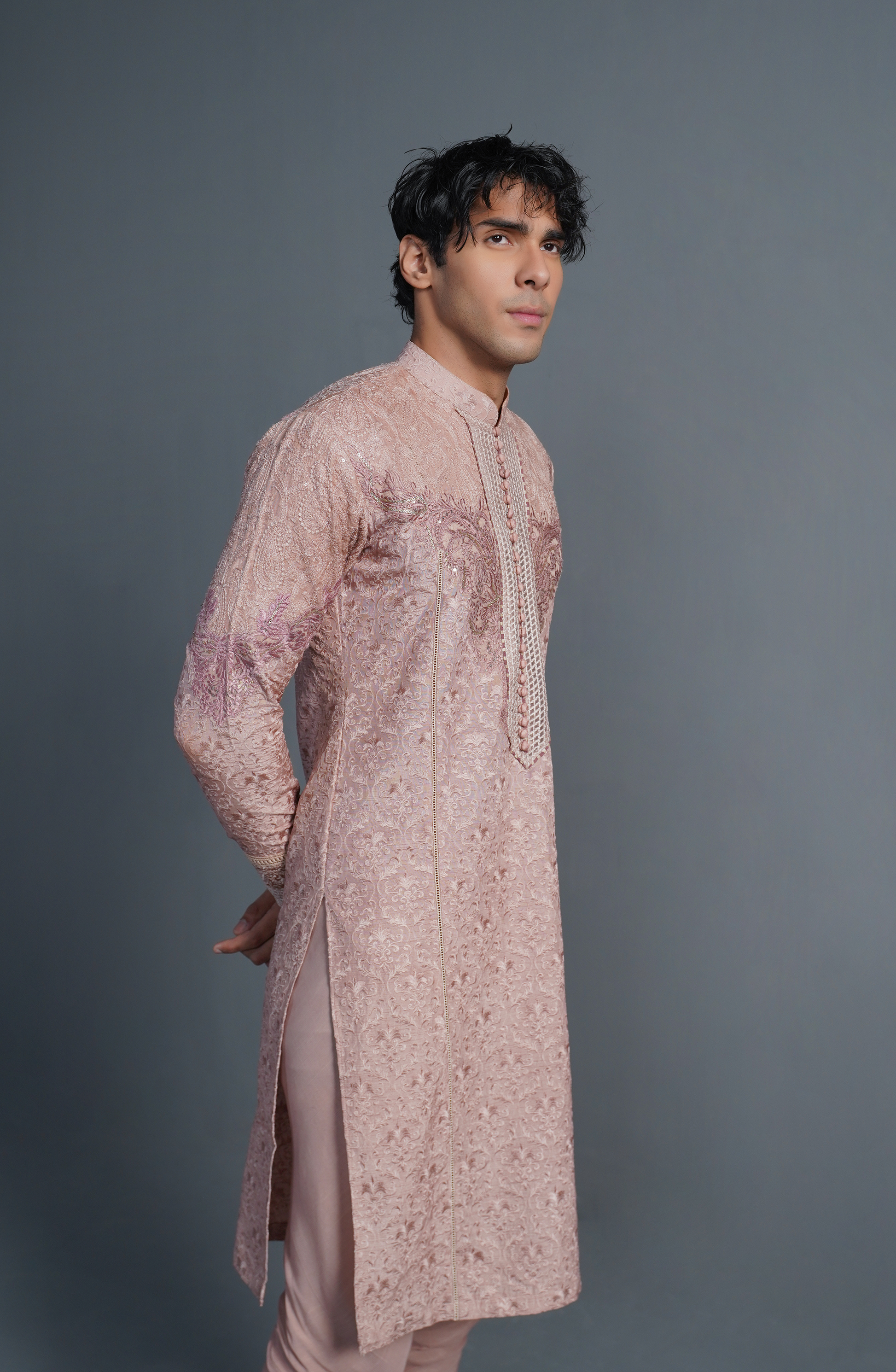 HSY Trousseau Embroidered Kurta for Men in USA